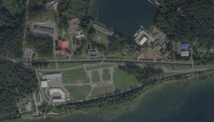 Satellite imagery shows Vladimir Putins residential complex in Roshchino, Novgorod Region, Russia August 31, 2023. — Reuters