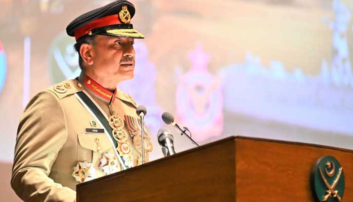 CDF Field Marshal Asim Munir addresses armed forces officers on December 8, 2025. — ISPR