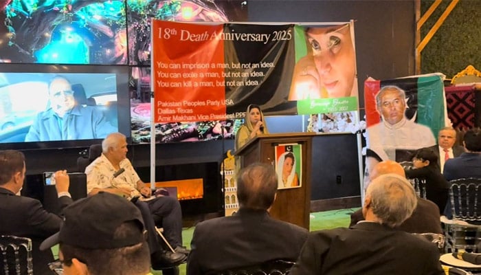 18th death anniversary of slain prime minister Mohtarma Benazir Bhutto observed in Dallas, US on December 29, 2025. — Reporter