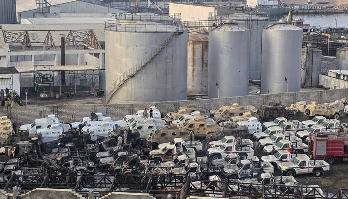 Image shows damaged military vehicles following an air strike carried out by the Saudi-led coalition in the port of Mukalla, southern Yemen, on December 30, 2025. — AFP