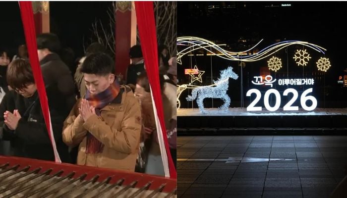 Traditional bell ringing ceremony in Japan