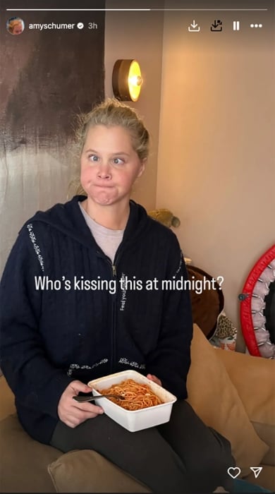 Amy Schumer rings in New Years Eve solo after Chris Fischer split