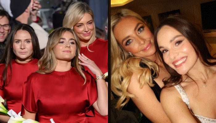 Bethany joined Hollys sisters, Tilly and Megan, as they led the bridal party at the couples wedding