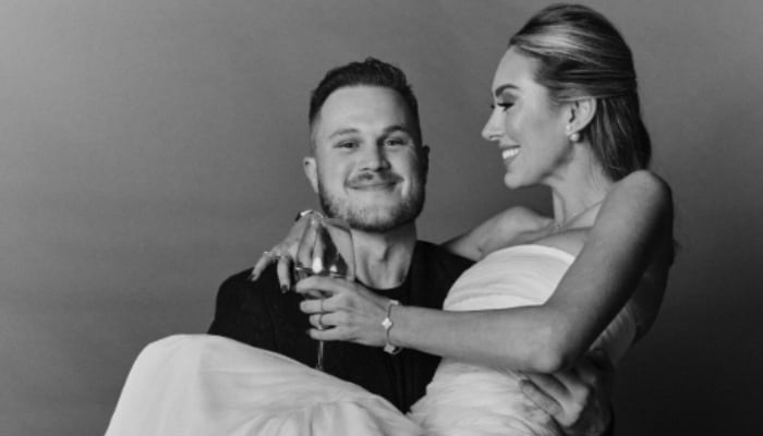 Zach Bryan shares first wedding photos with wife Samantha Leonard