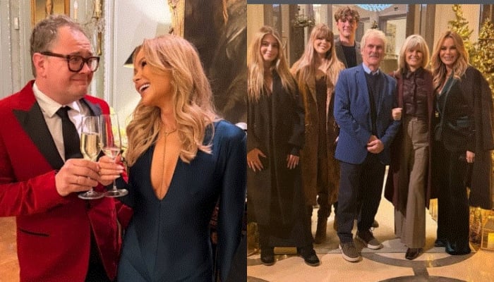 Amanda and her family partied with the presenters best friend Alan Carr