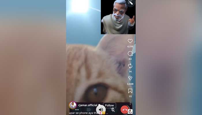 Screengrab in with Indian PM’s animated version. — Instagram