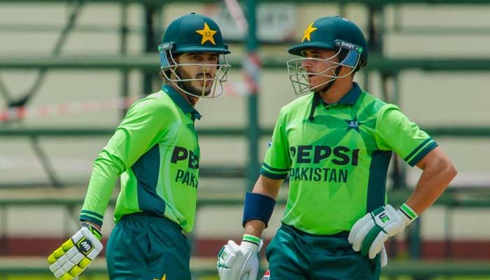 Pakistan U 19 batter Sameer Minhas in action while batting in an undated picture. — PCB
