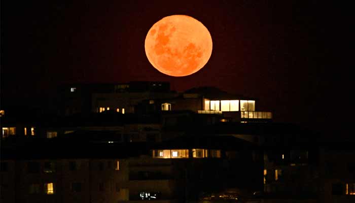 The last supermoon of the year, also called the Cold Moon, is seen over Bondi Beach in Sydney on December 5, 2025.—AFP/File