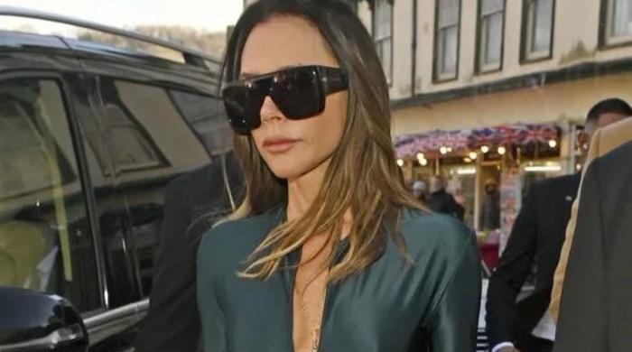 Victoria Beckham welcomes New Year in her own gorgeous outfit