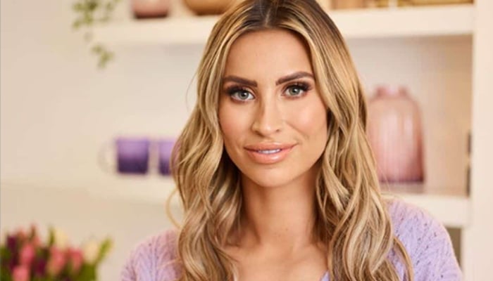 Ferne McCann showed off her physique in a revealing blue outfit