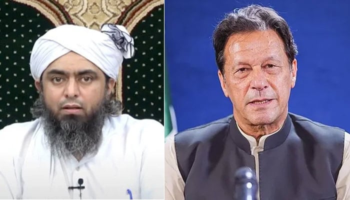 This collage shows Engineer Muhammad Ali Mirza (left) and PTI founding-chairman Imran Khan. — YouTube@EngineerMuhammadAliMirzaClips/PTI Instagram/File