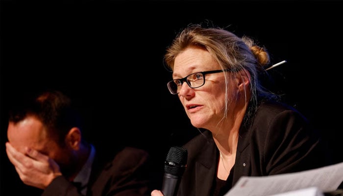 Prosecutor Beatrice Pilloud (right) attends a press conference following a fire and an explosion at the Le Constellation bar, during a New Years Eve party in the upscale ski resort of Crans-Montana in southwestern Switzerland, in Sion, Switzerland, January 2, 2026. — Reuters