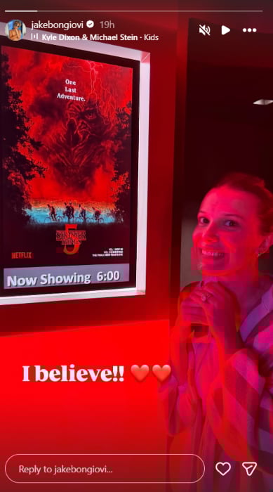 Jake Bongiovi gushes over Millie Bobby Browns Stranger Things finale