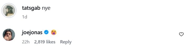 Joe Jonas confirms new relationship with Tatiana Gabriela after NYE