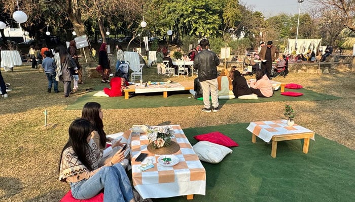 A view of organic market set up at Islamabad’s F-7 park on Jan 3, 2025. — CDA