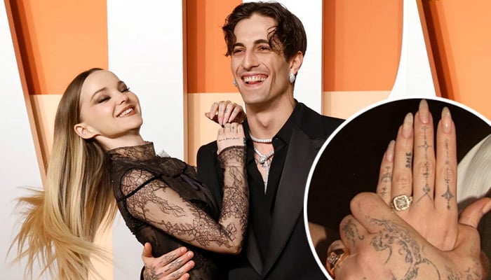 Dove Cameron puts dazzling engagement ring on full display in new photos