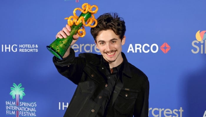 Timothée Chalamet adds another feather in his cap at Palm Springs Film Festival
