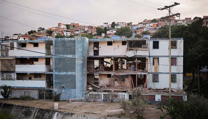 A damaged building following US strikes on Venezuela, during which President Nicolas Maduro and his wife, Cilia Flores, were captured, in Catia La Mar, Venezuela, January 4, 2026. — Reuters