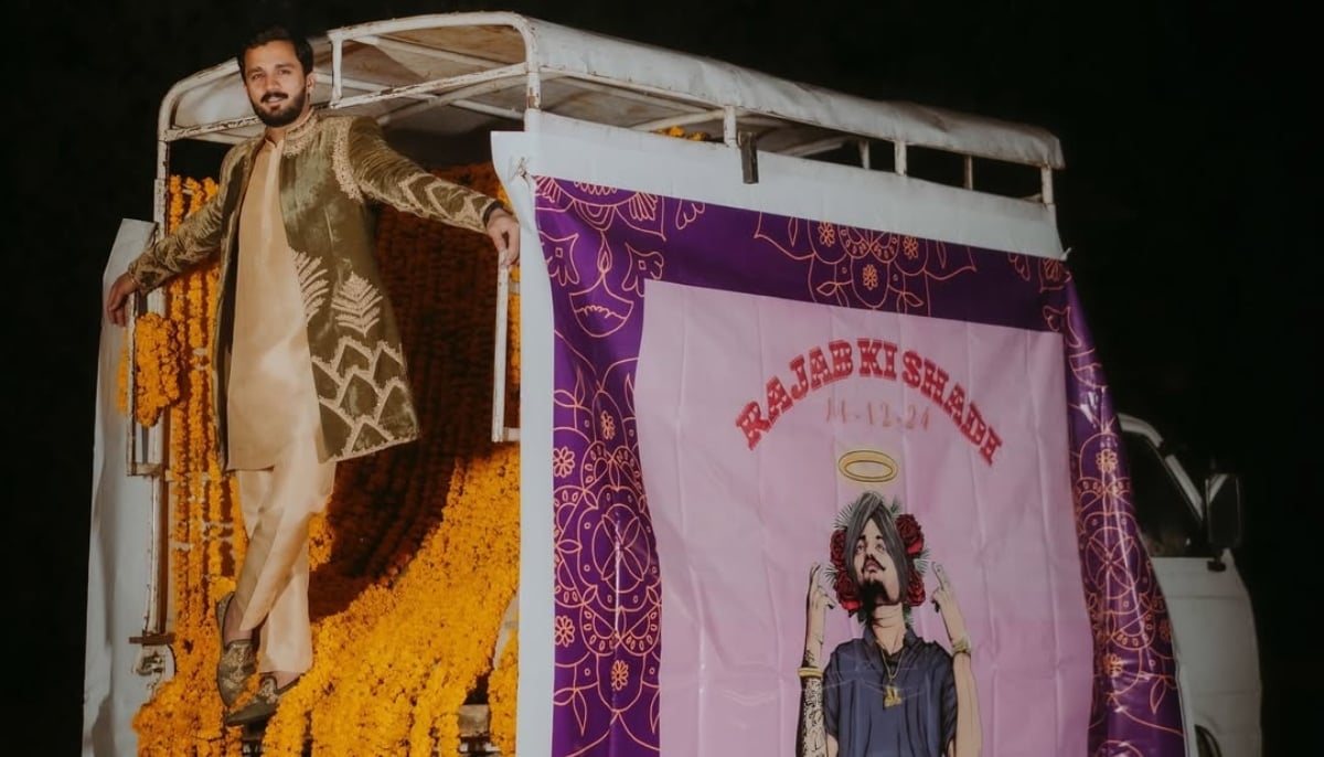 YouTuber Rajab Butt poses for a photo ahead of his mehndi event in Lahore. — Instagram/@rajab.butt94