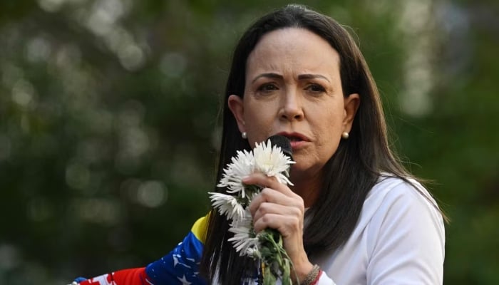 Venezuelan opposition leader Maria Corina Machado in Caracas, Venezuela, on January 9, 2025. — AFP