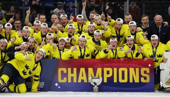 Sweden defeats Czechia to win third world junior hockey title