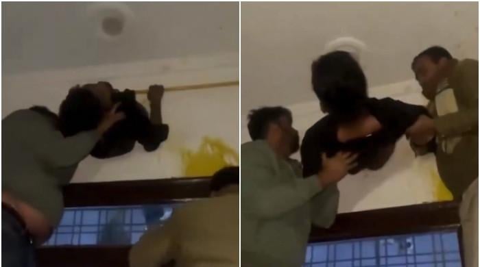 WATCH: Burglary goes wrong as thief trapped in exhaust shaft in India