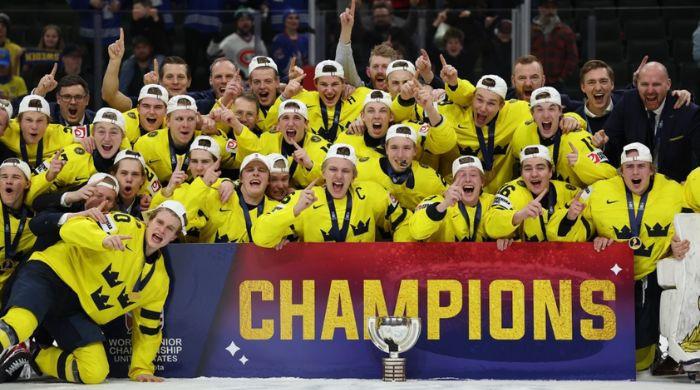 Sweden defeats Czechia to win third world junior hockey title
