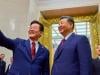 South Korea's Lee takes selfie with Xi using gifted phone