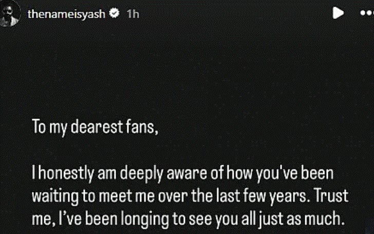 Yash skips fan meet but surprises with teaser of upcoming film Toxic