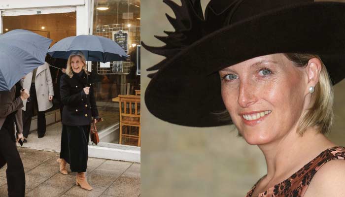 Duchess Sophie brings royal elegance to rainy outing in black dress