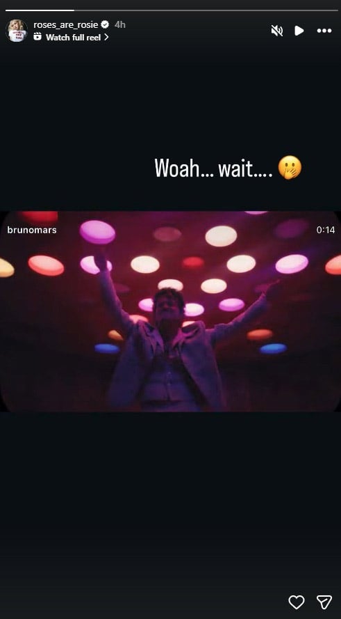 Blackpink Rose reacts to Bruno Mars solo single I Just Might