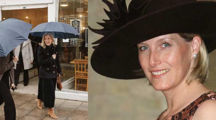 Duchess Sophie brings royal elegance to rainy outing in black dress