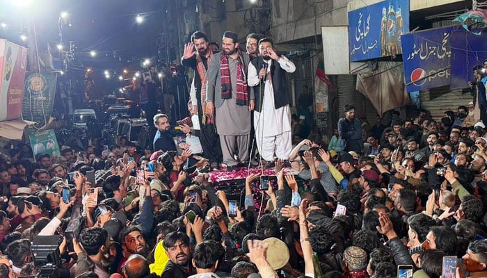 Khyber Pakhtunkhwa Chief Minister Sohail Afridi is seen visiting an area in Karachi on January 9, 2025. — X@faizannriaz