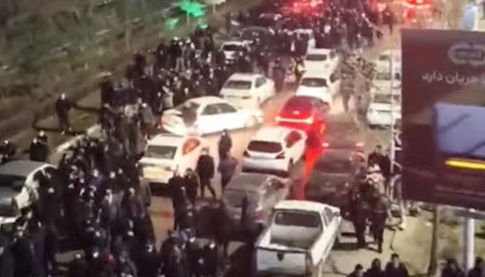 People gather on the streets during a protest in Mashhad, Iran on January 8, 2026. — Reuters