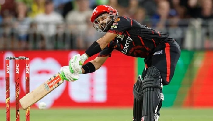 Muhammad Rizwan of the Renegades bats during the BBL match between Sydney Thunder and Melbourne Renegades at ENGIE Stadium, on January 12, 2026, Sydney, Australia. — AFP
