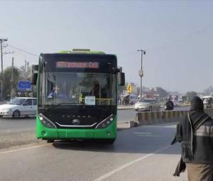 Passengers appreciate recently-launched electric bus service in Jhelum: minister