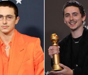 'Marty Supreme' lands Timothee Chalamet his first Golden Globe award