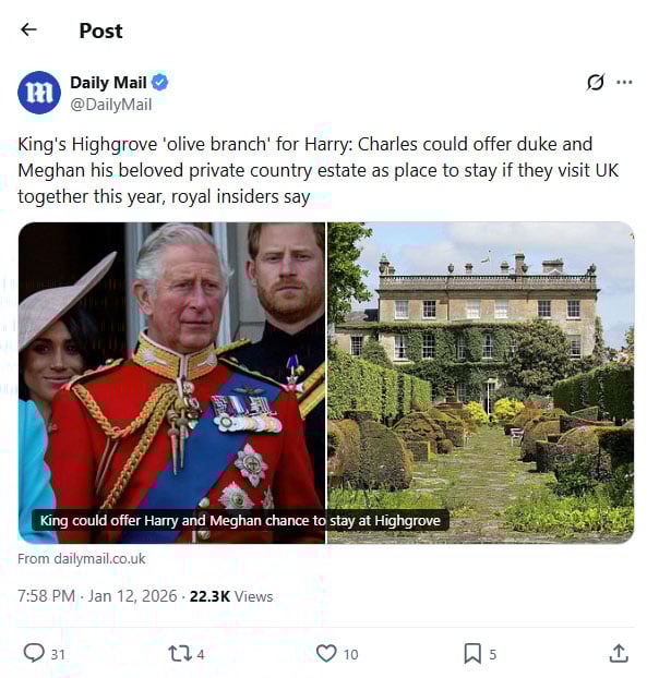 King Charles bombshell offer to Harry, Meghan exposed in deleted story