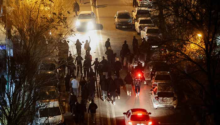 Iranian demonstrators gather in a street during a protest over the collapse of the currencys value, in Tehran, Iran, January 8, 2026. — Reuters