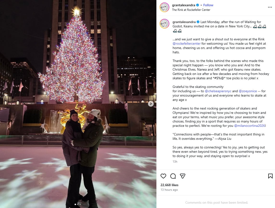 Keanu Reeves girlfriend Alexandra grant says yes after dreamy date