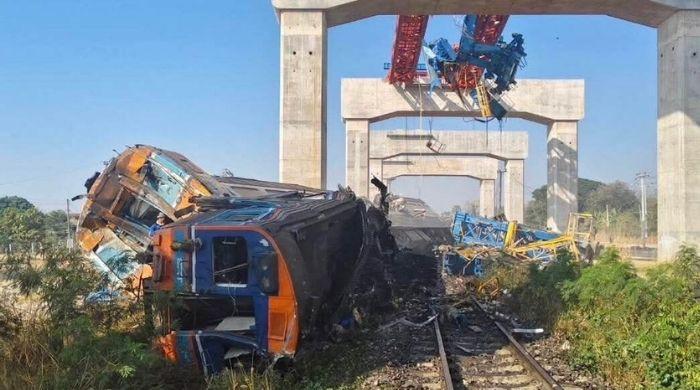 Death toll rises to 31 as construction crane collapses onto train in Thailand