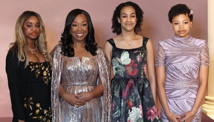 Shonda Rhimes graces ‘Bridgerton’ Paris premiere with her daughters
