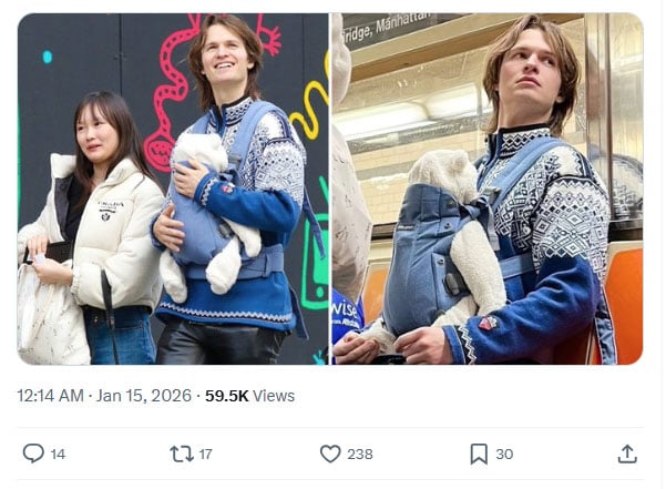 Ansel Elgort breaks cover with secret baby years after allegations