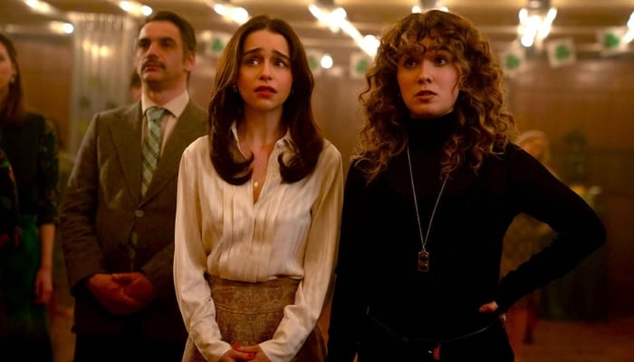 Emilia Clarke, Haley Lu Richardson attend Ponies premiere hand-in-hand