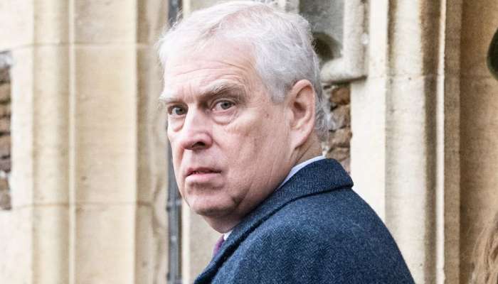 The former Duke of York is photographed leaving Royal Lodge in his car