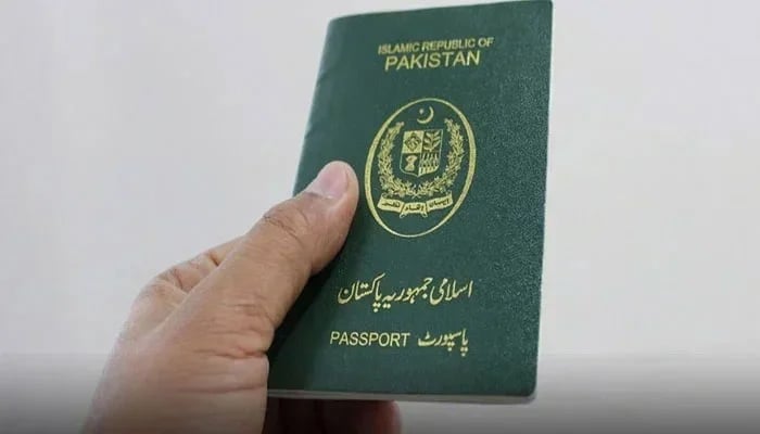 This photograph shows a Pakistani passport. — APP/File