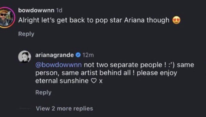 Ariana Grande speaks out after fan comment sparks debate