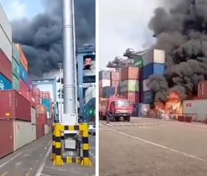Fire erupts at Karachi Port's KICT terminal, engulfs 20 containers
