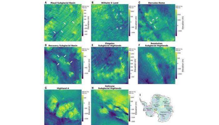 Selected typographies of new IFPA subglacial typohraphy