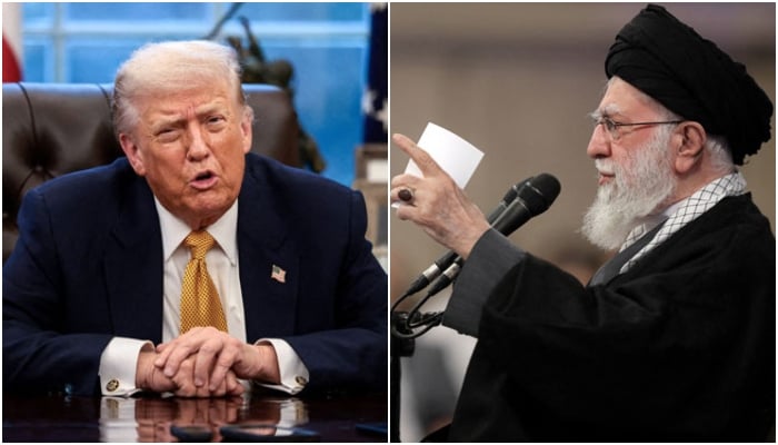 This collage of pictures shows US President Donald Trump (left) and Irans Supreme Leader Ayatollah Ali Khamenei. — Reuters/File